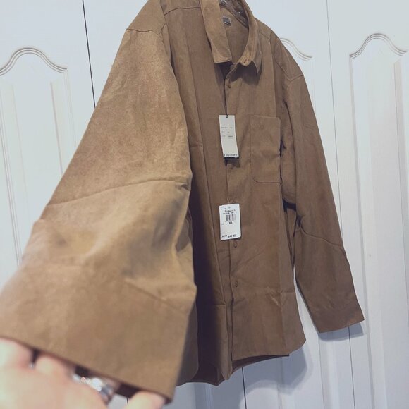 Firethorn Silver-NWT-Men's Long Sleeve X Large Tobacc/Came/Tan Micro Fiber Suede - Picture 4 of 16